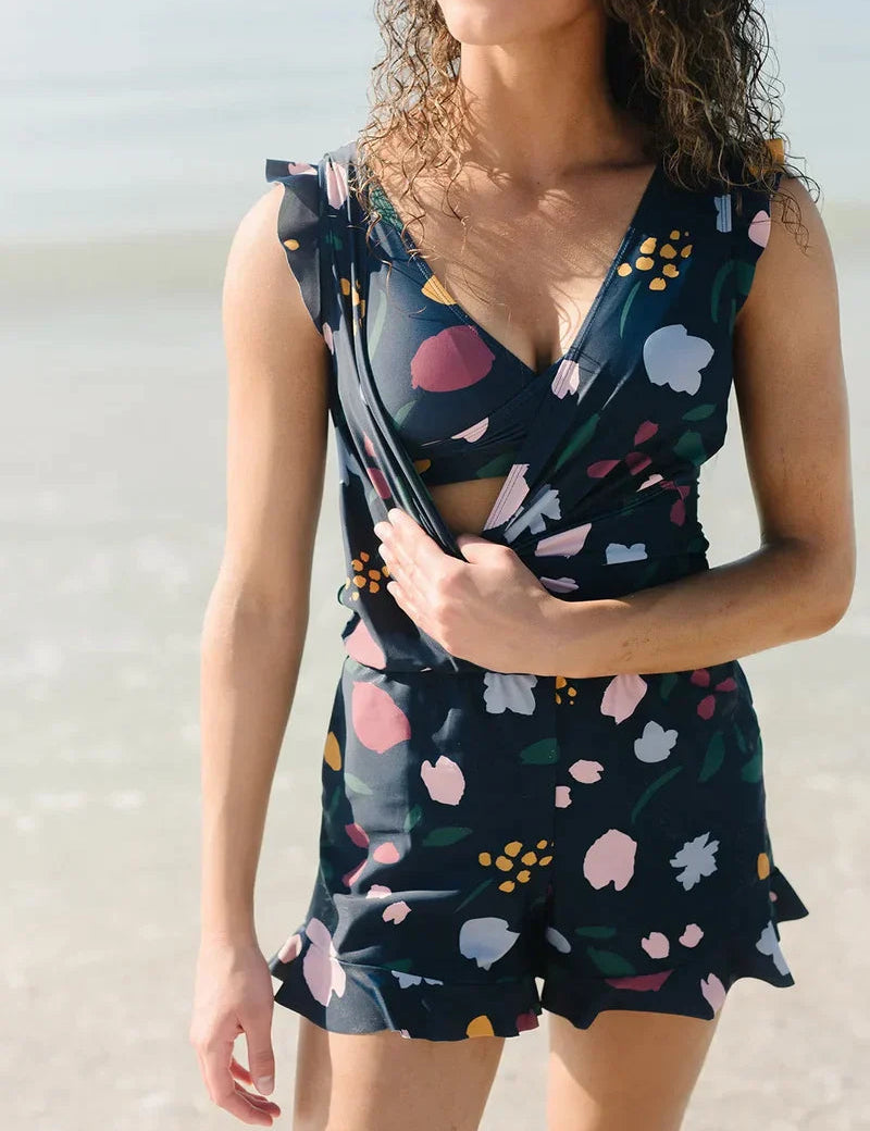 Full-body swimsuit with integrated bra - breastfeeding friendly - Sheena 3