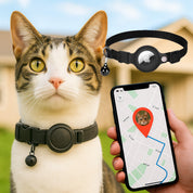 GPS Cat Tracker Collar with Quick Release, Reflective Design, Durable Nylon for Outdoor Safety and Comfort 0