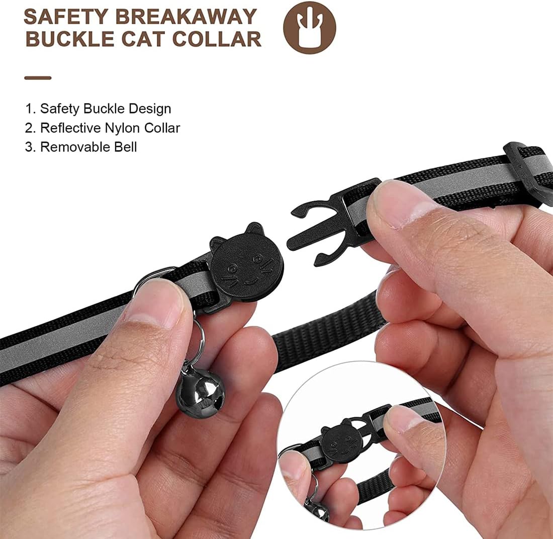 GPS Cat Tracker Collar with Quick Release, Reflective Design, Durable Nylon for Outdoor Safety and Comfort 6