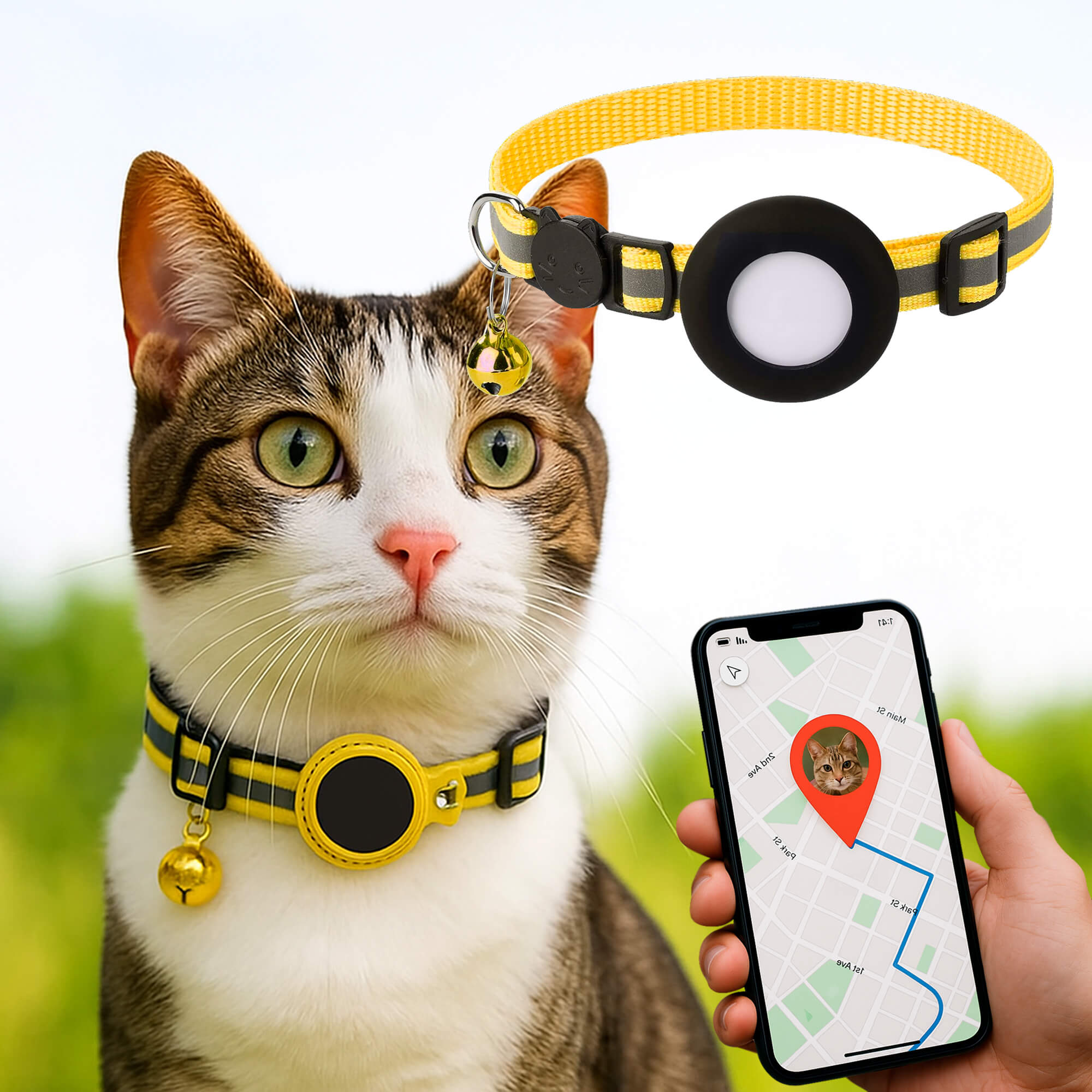 GPS tracker collar for cats | Quick-release fastener, reflective design and durable for safe outdoor adventures 14