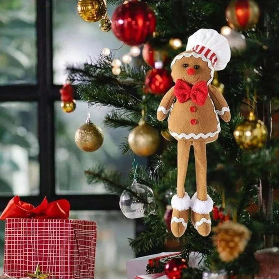 Gingerbread splendor | Soft plush Santa Claus decoration 0