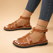 Elżbieta | Gladiator sandals with straps and buckles