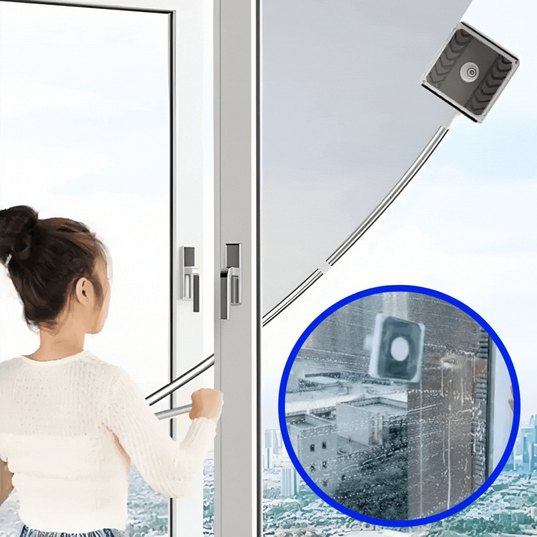 Glaswischer  Magnetisch für Fenster | Mikrofaser-Pads | Reinigt Beide Seiten Gleichzeitig | DualShine 0