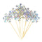 Glitter Snowflake New Year's Party Cake Toppers 20 pcs Set 4
