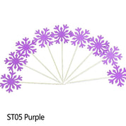 Glitter Snowflake New Year's Party Cake Toppers 20 pcs Set 8