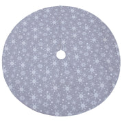 Gray background white snowflake tree skirt costume props 0
