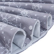 Gray background white snowflake tree skirt costume props 2