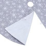 Gray background white snowflake tree skirt costume props 3