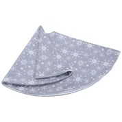 Gray background white snowflake tree skirt costume props 4