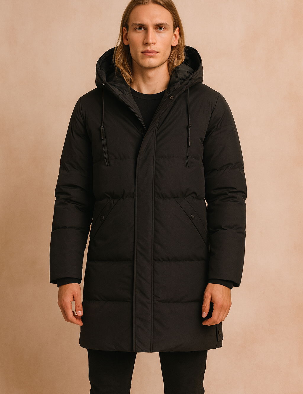 Grzegorz | Men's Winter Quilted Parka Jacket with Hood 0