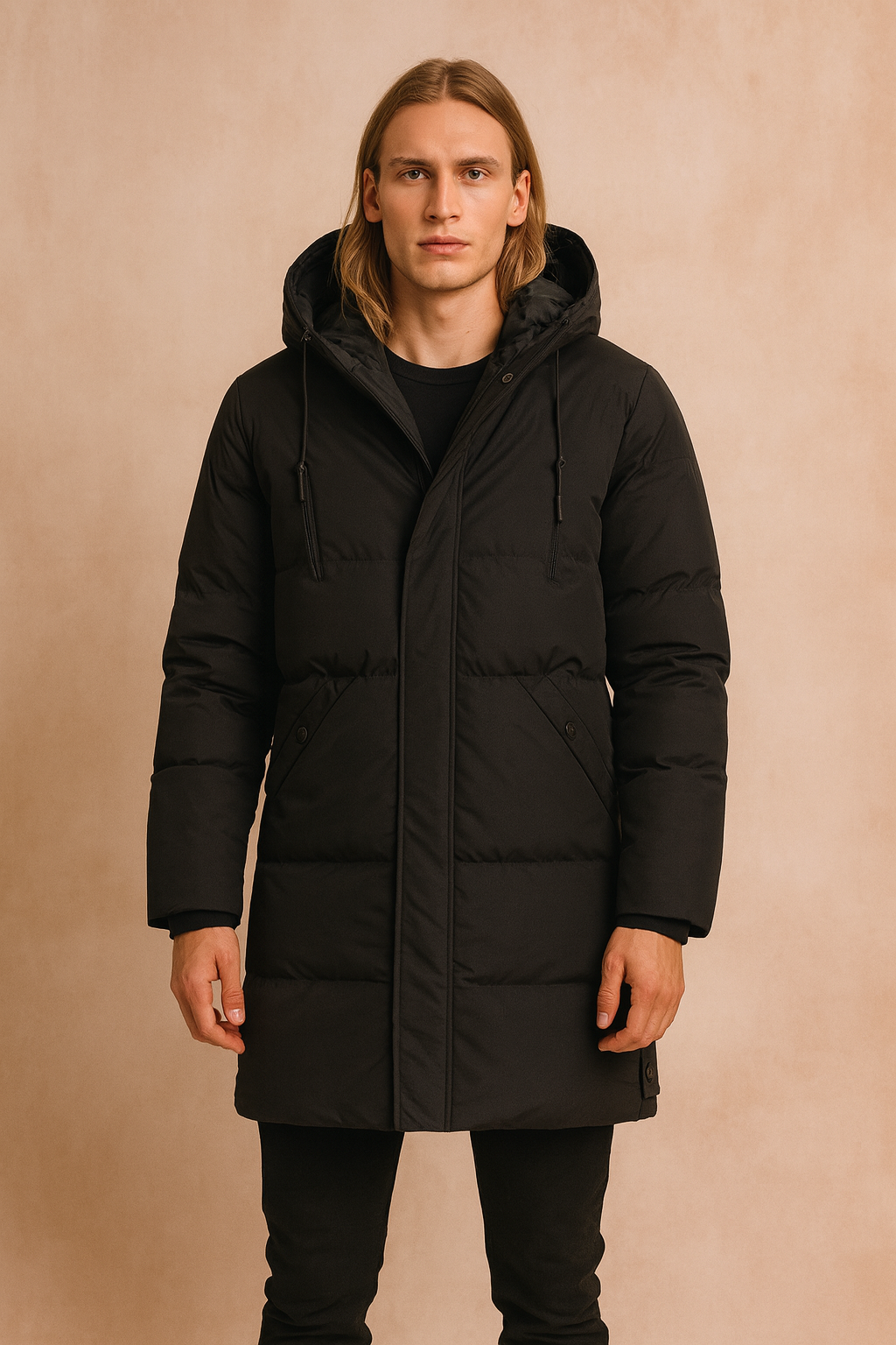 Grzegorz | Men's Winter Quilted Parka Jacket with Hood 0