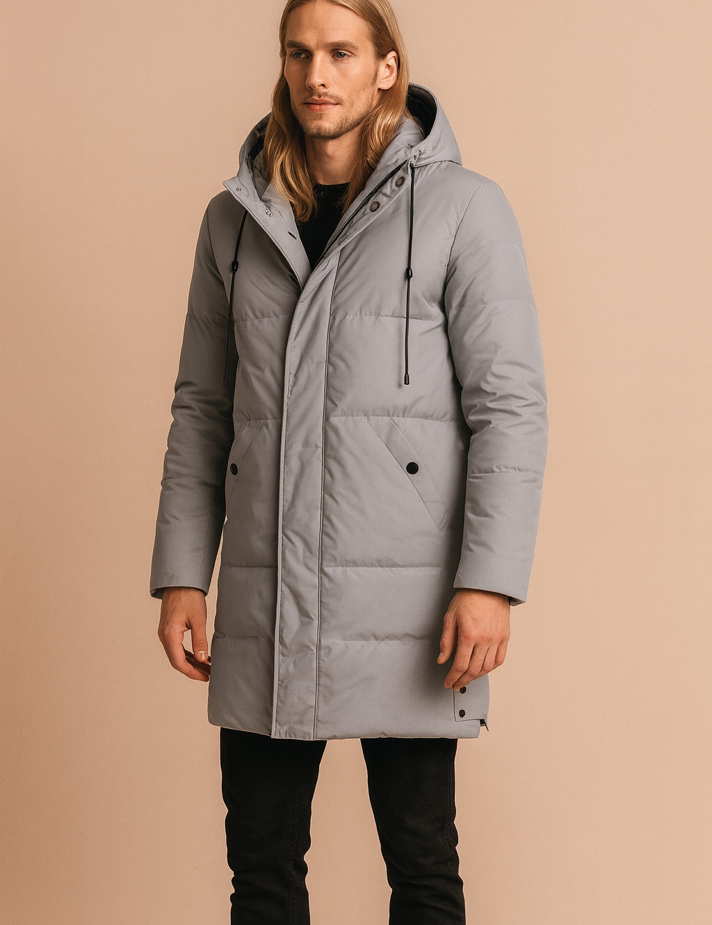 Grzegorz | Men's Winter Quilted Parka Jacket with Hood 1