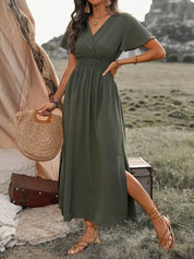HEATHER | Elegant V-neck long boho dress 2