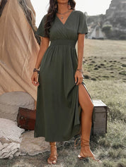 HEATHER | Elegant V-neck long boho dress 5