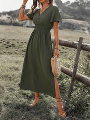 HEATHER | Elegant V-neck long boho dress 6