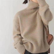 Women's Oversized Turtleneck Sweater Comfortable Cashmere