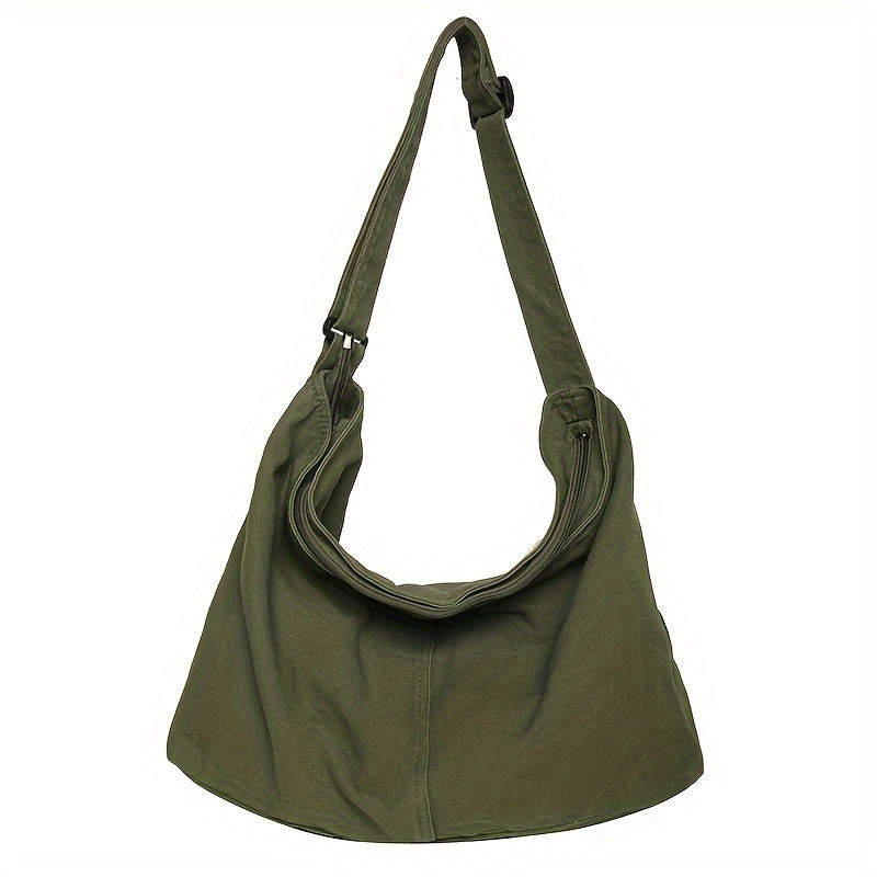Hailey | Stylish Oversized Canvas Crossbody Messenger Bag 8