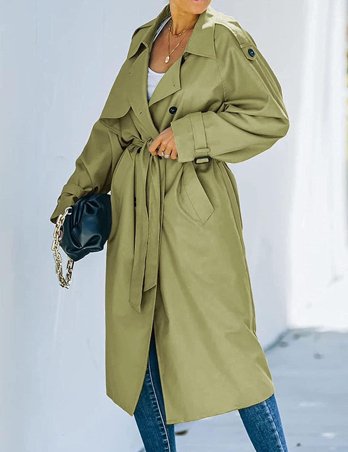 Harlani | Women's Double-Breasted Trench Coat | Long 0