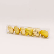 Heart-shaped Christmas tree baubles set 6