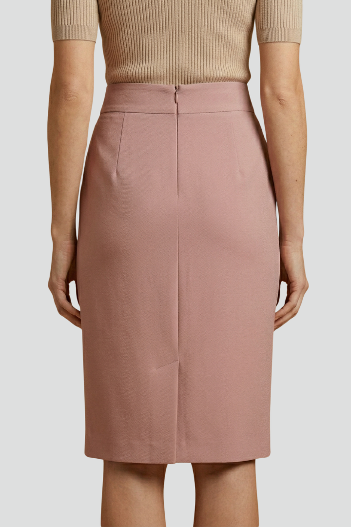 High Waist Midi Skirt with Back Slit for Women - Elegant and Fitted Design 3