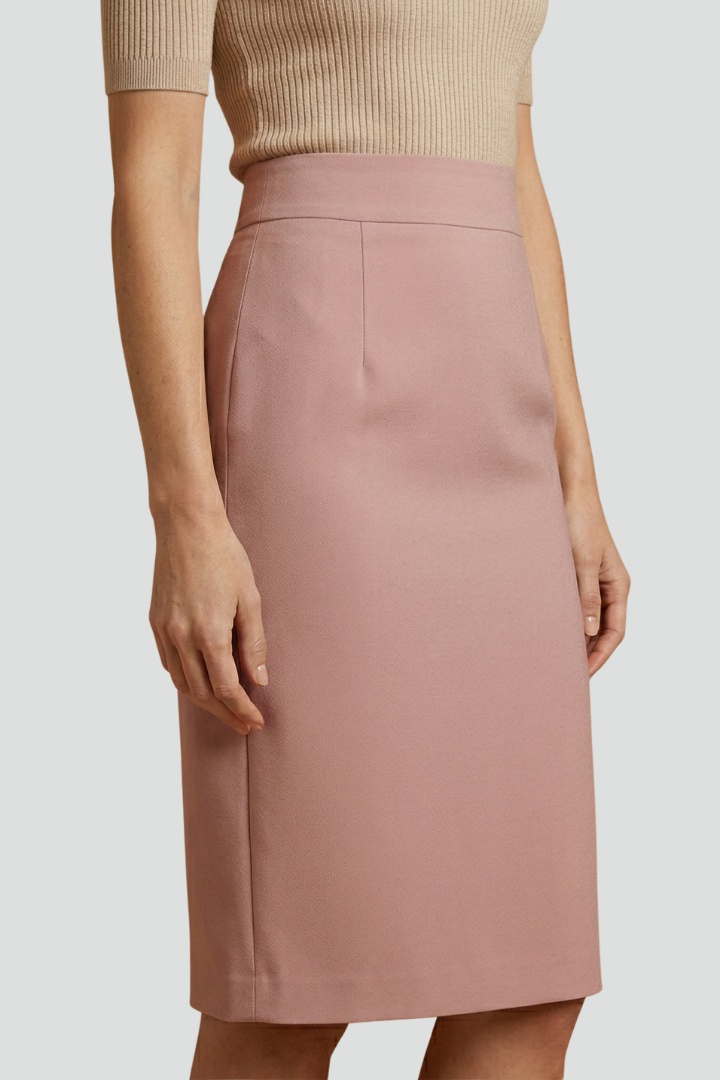 High Waist Midi Skirt with Back Slit for Women - Elegant and Fitted Design 4