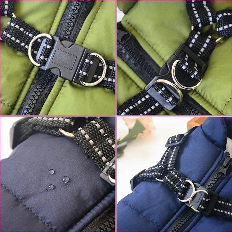 Hundemantel mit Geschirr  | Gepolstert & Reflektierend | Warme Jacke | SnugHound 1