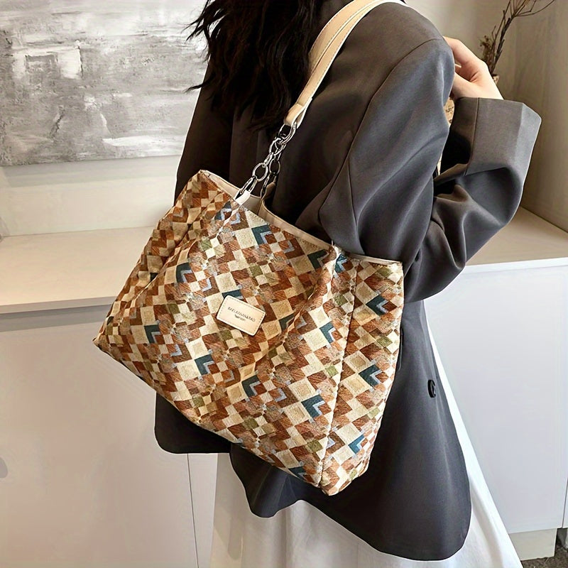 Beige Checkered Pattern