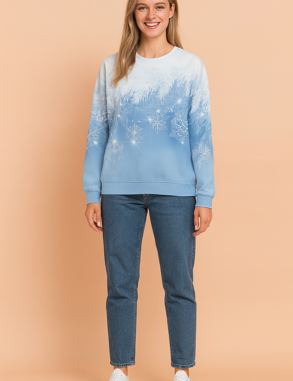 Ilona | Sweater with a winter snowflake motif 0