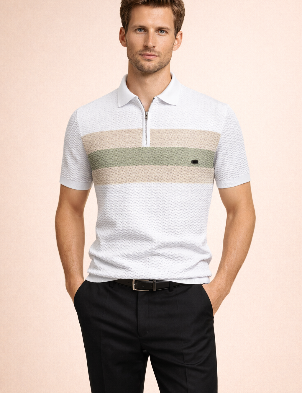 Ilya | Modern Striped Polo Shirt 0