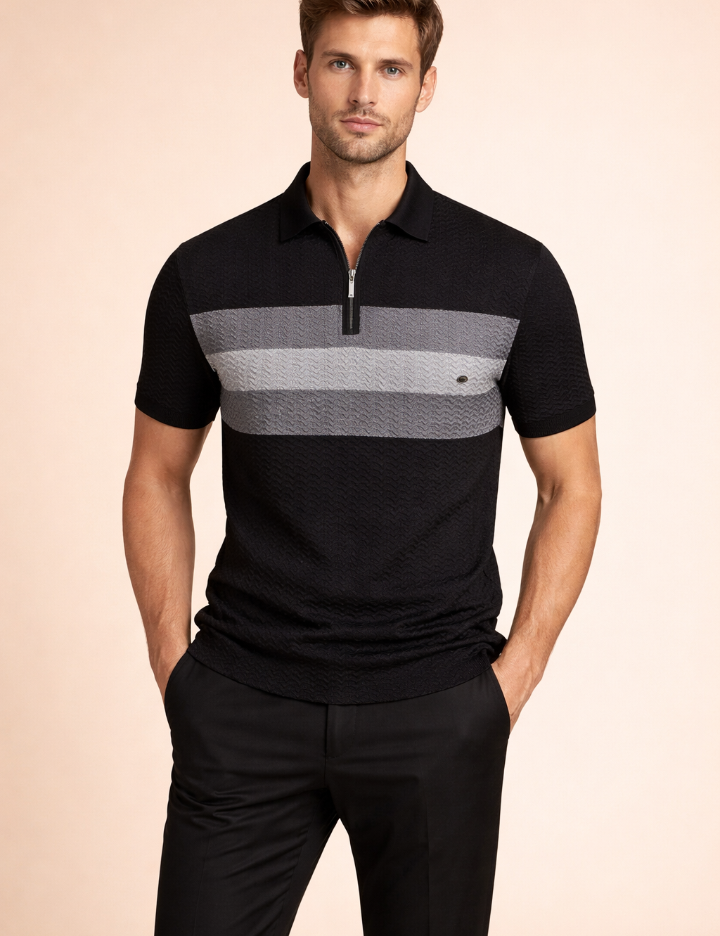 Ilya | Modern Striped Polo Shirt 1