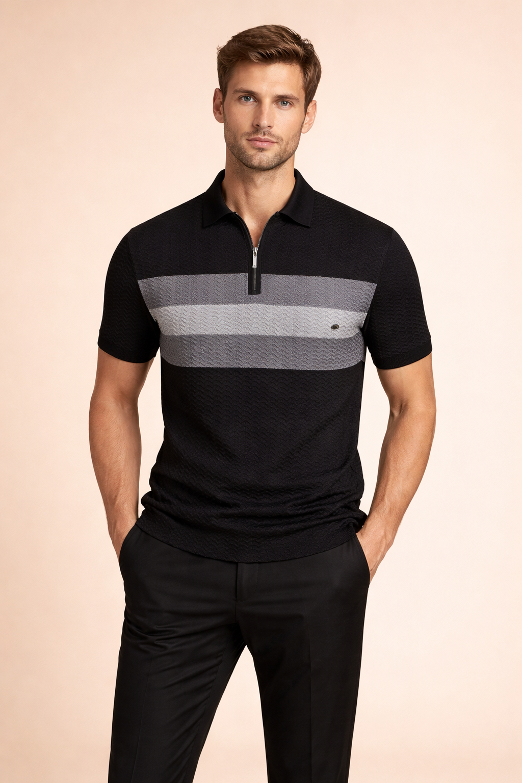 Ilya | Modern Striped Polo Shirt 1