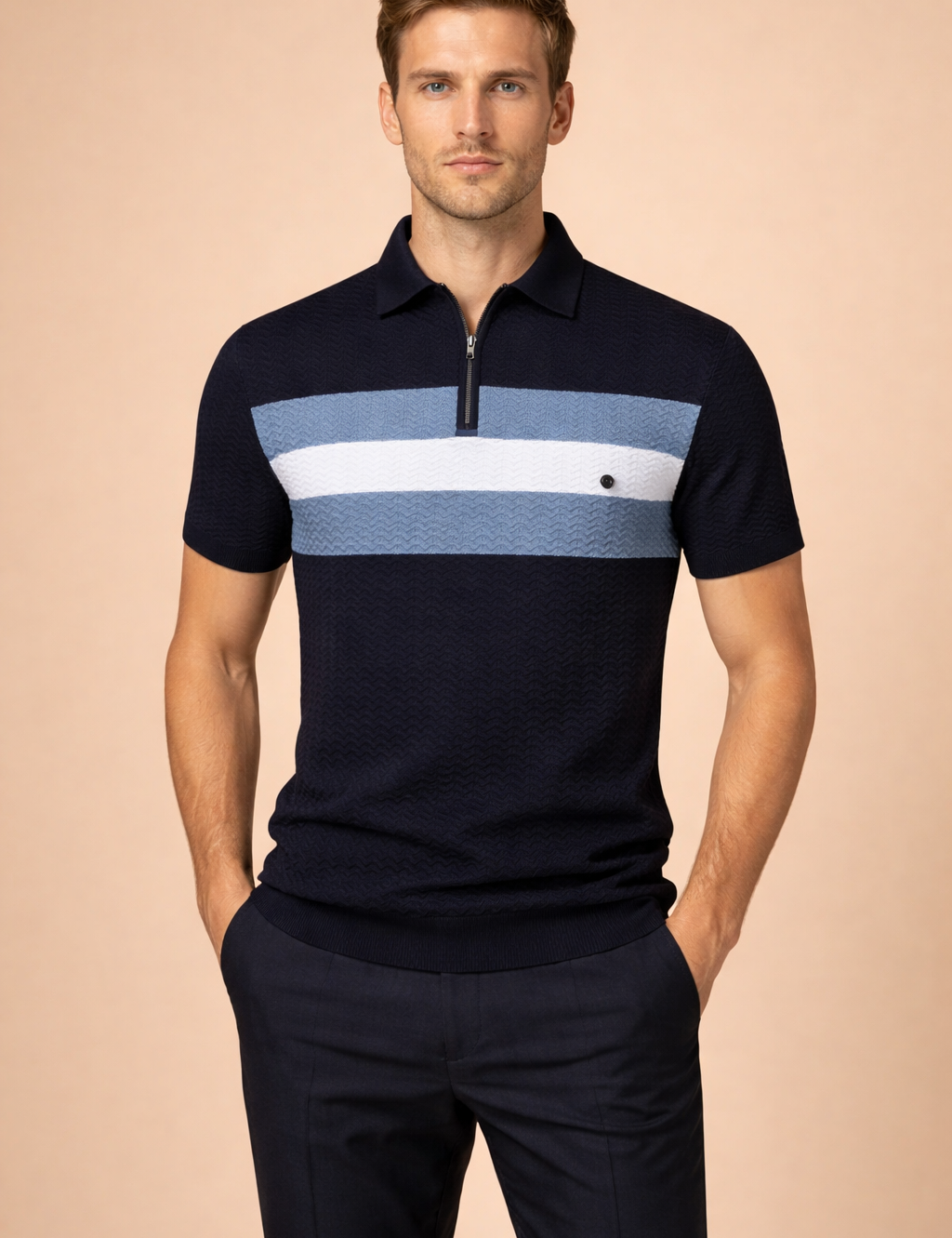 Ilya | Modern Striped Polo Shirt 2