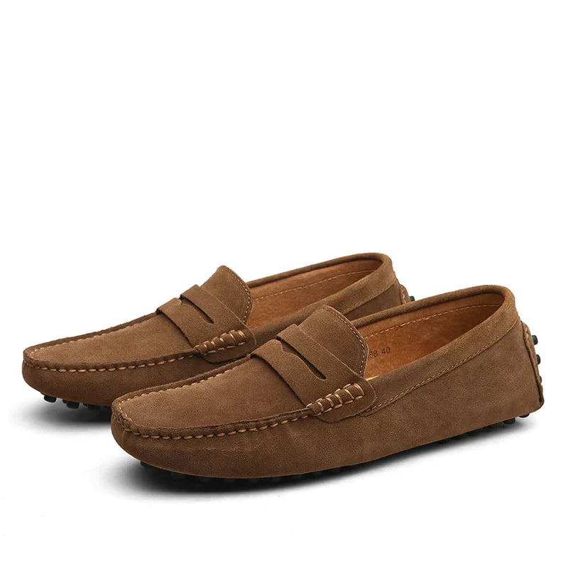 Italian-style suede loafers 0