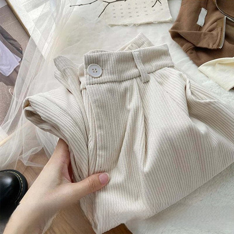 JESSY | Vintage High Waist Corduroy Pants for Women 0