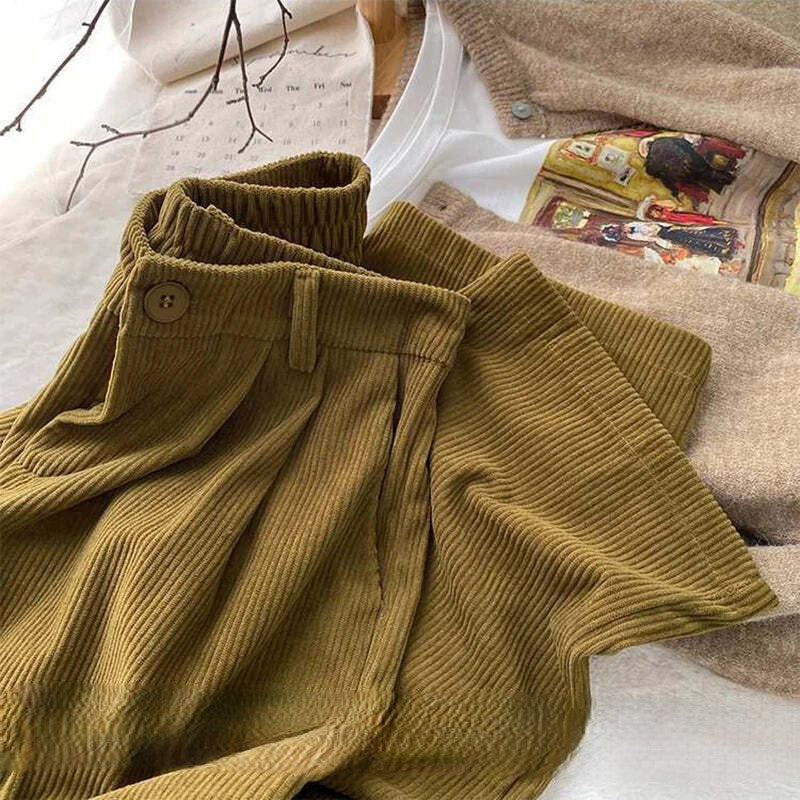 JESSY | Vintage High Waist Corduroy Pants for Women 7