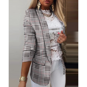 JOVIE | Elegant Printed Shawl Collar Blazer 0