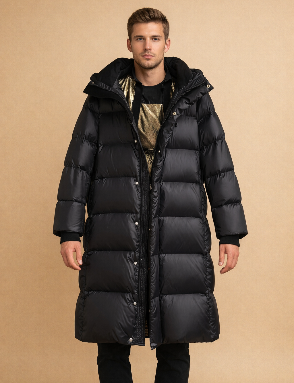 Jan | Men's long winter down jacket with hood – modern urban wear 0
