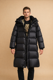Jan | Men's long winter down jacket with hood – modern urban wear 0