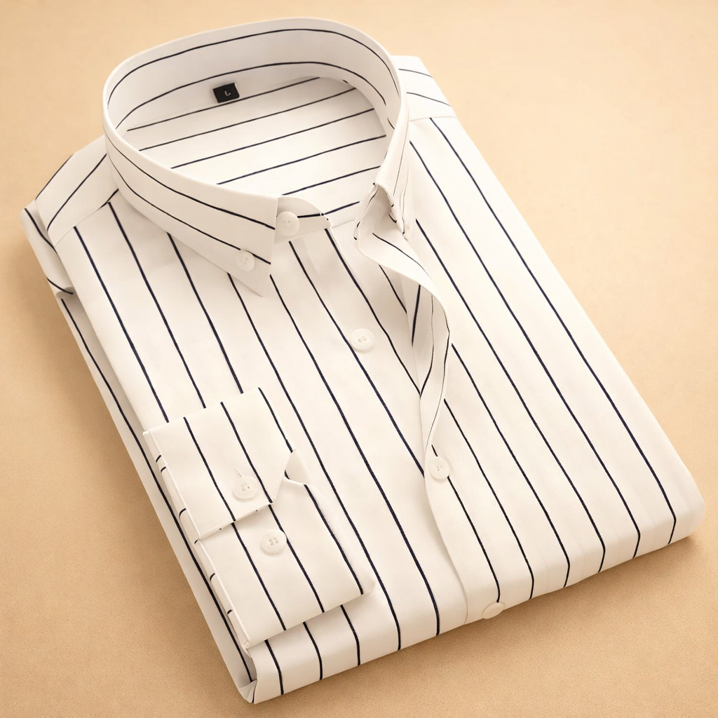 Jared | Modern men's fitted top with vertical stripes 5