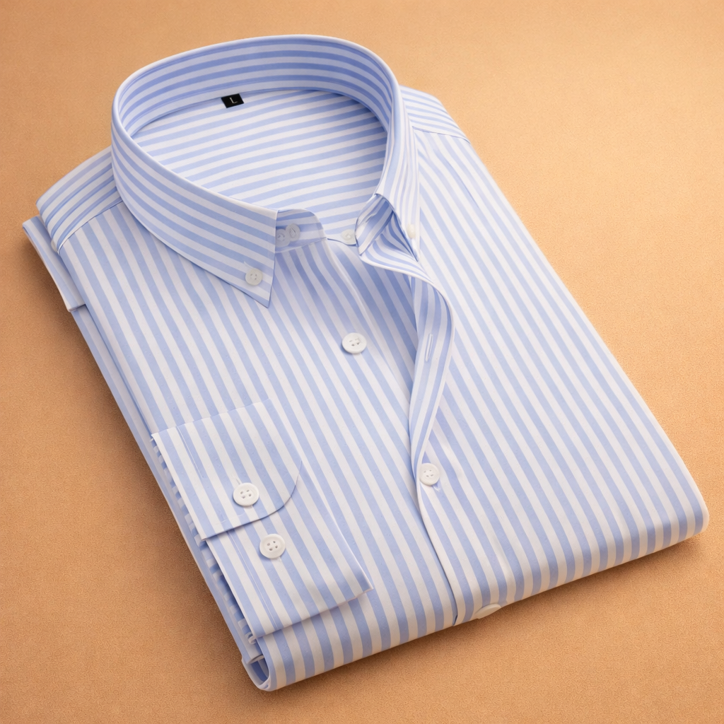 Jared | Modern men's fitted top with vertical stripes 6
