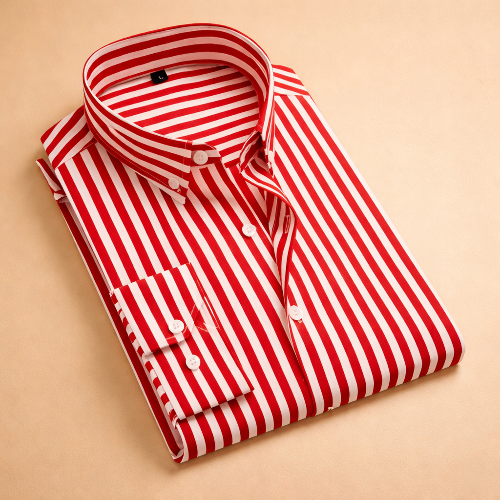 Jared | Modern men's fitted top with vertical stripes 8