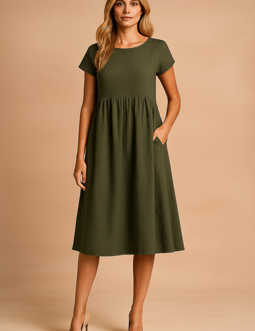 Judy | Airy Midi Basic Summer Dress 1