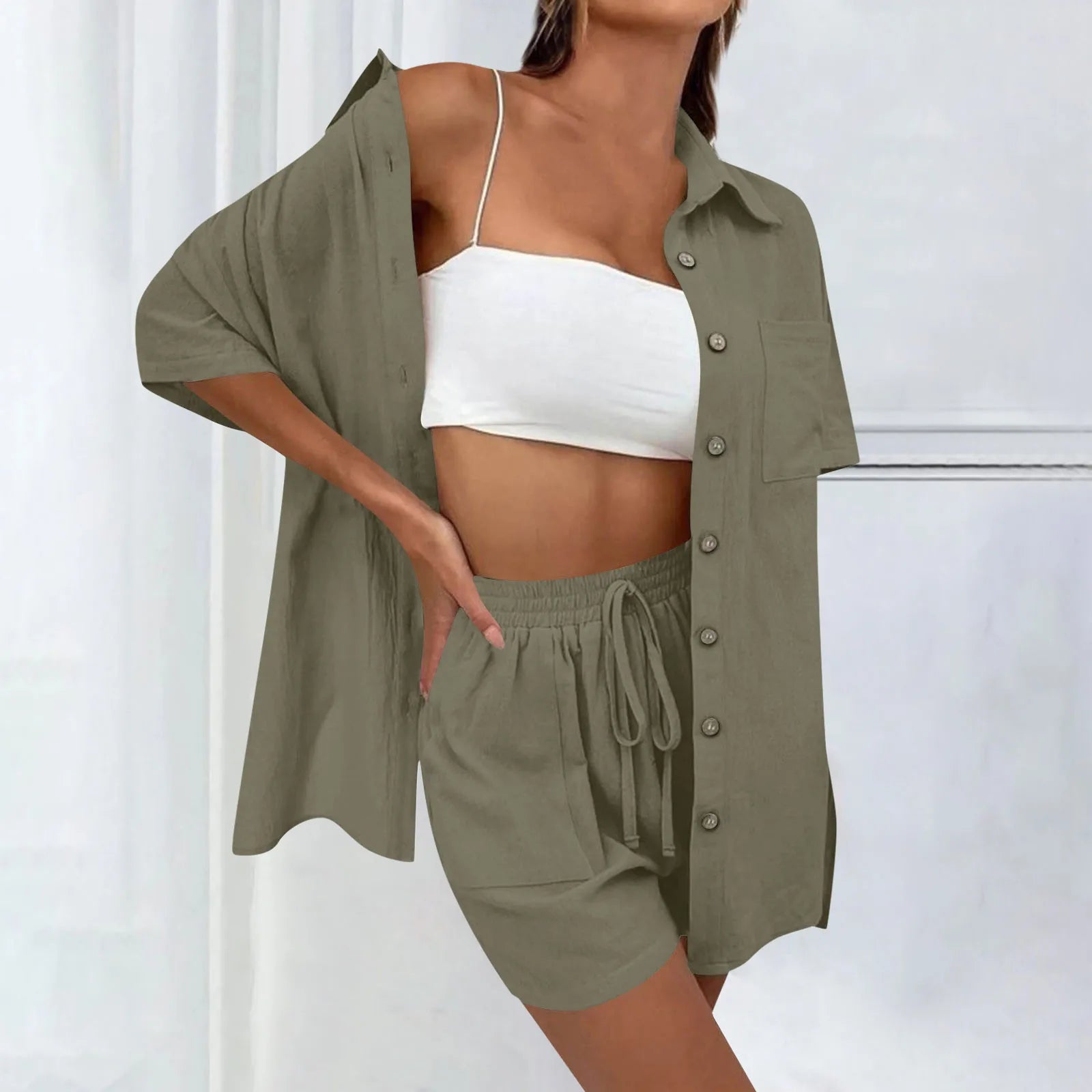 KIRRA | Comfy Loose Top and Casual Short Set 0