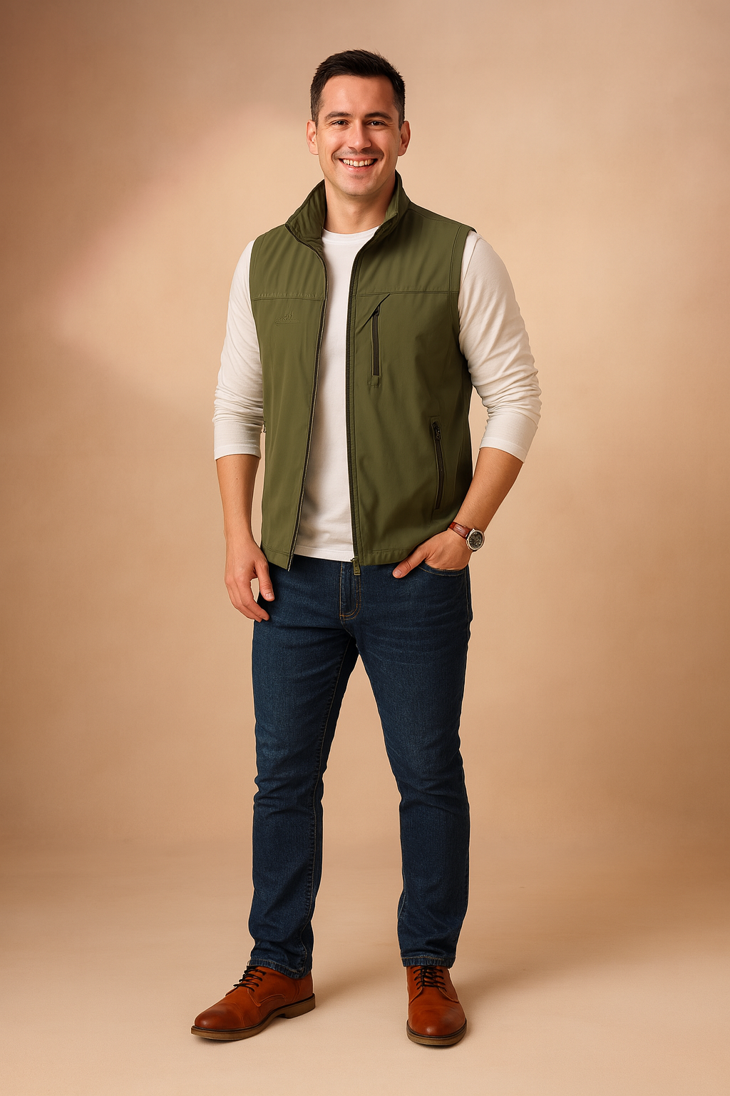 Kacper | Elegant Vest with Stand-Up Collar 1