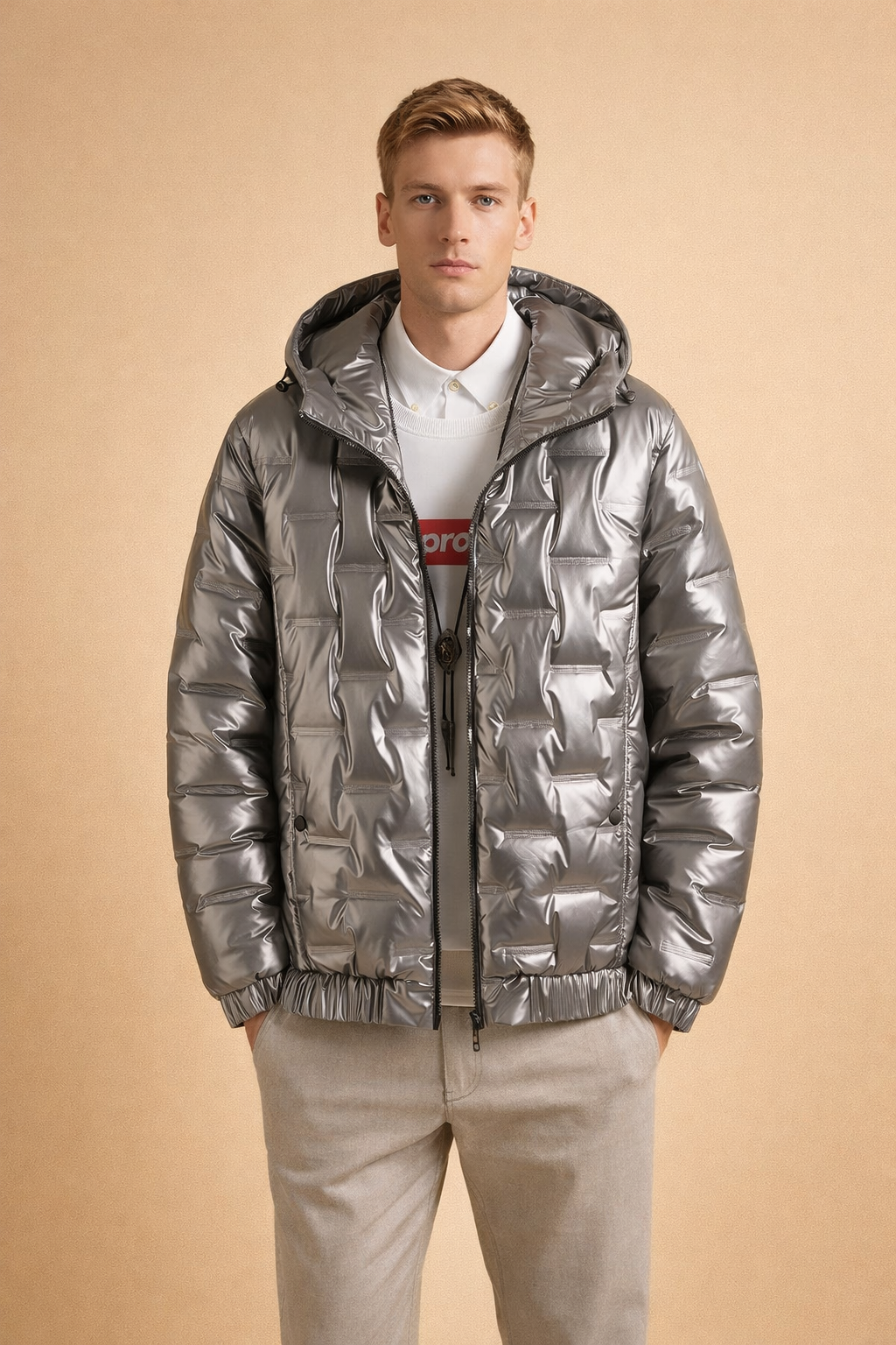 Kacper | Men's down jacket with an urban, modern cut 0