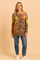 Kaja | Sweater with an artistic pattern 0