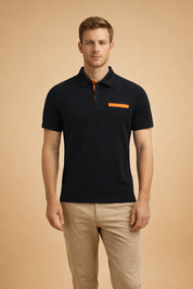 Kamil | Modern, structured short-sleeved polo shirt 1
