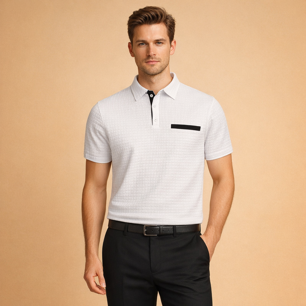 Kamil | Modern, structured short-sleeved polo shirt 7
