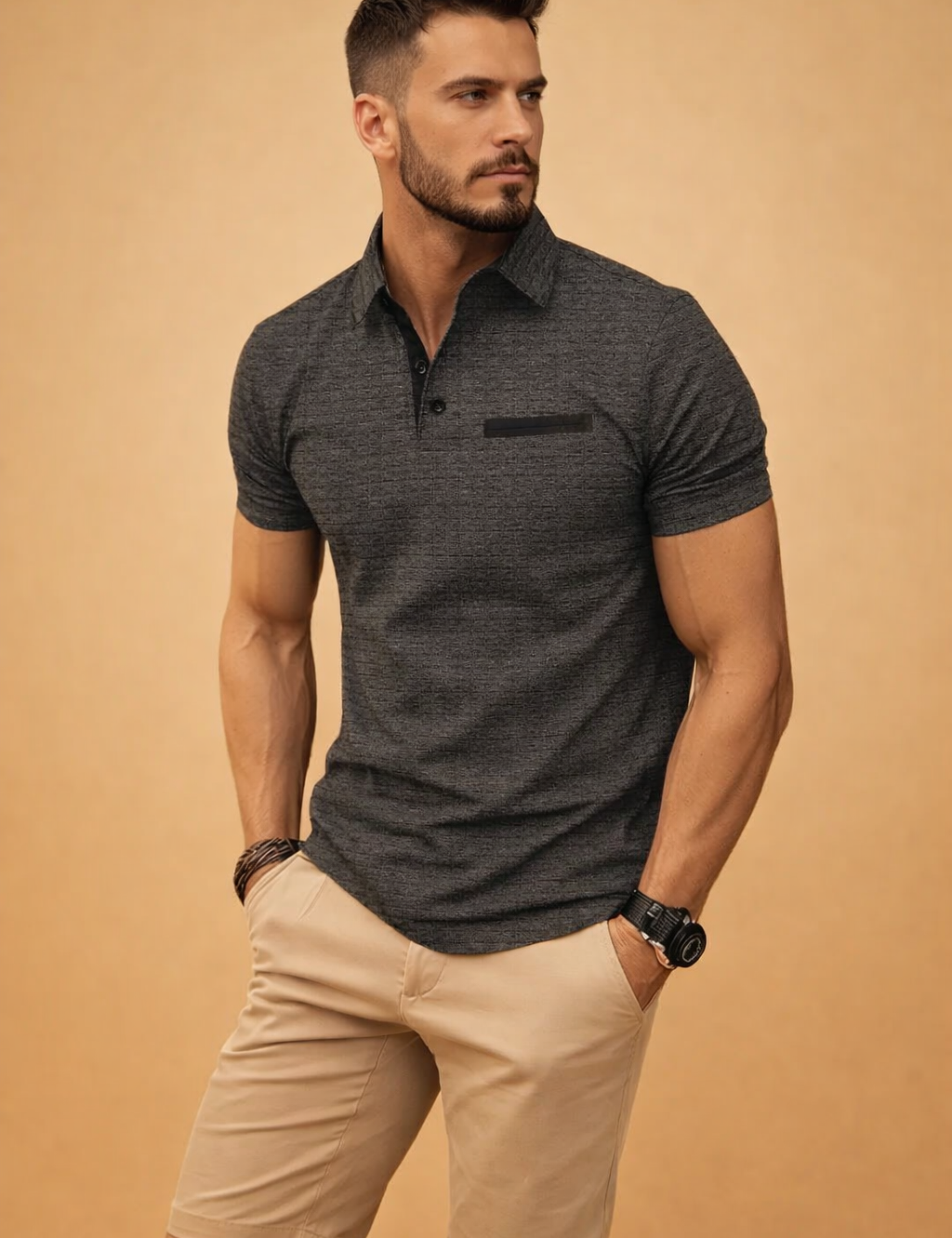 Kamil | Modern, structured short-sleeved polo shirt 8
