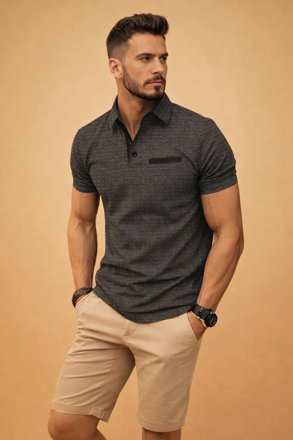 Kamil | Modern, structured short-sleeved polo shirt 8